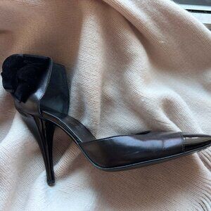 Chanel Patent/ Matte Leather/ Velvet Evening Shoes